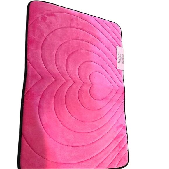 Juicy Couture Home Heart Embossed Memory Foam Bath Rug - Picture 3 of 8